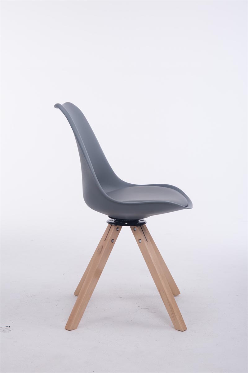 Besucherstuhl Troyes Drehbar Natura Square, grau