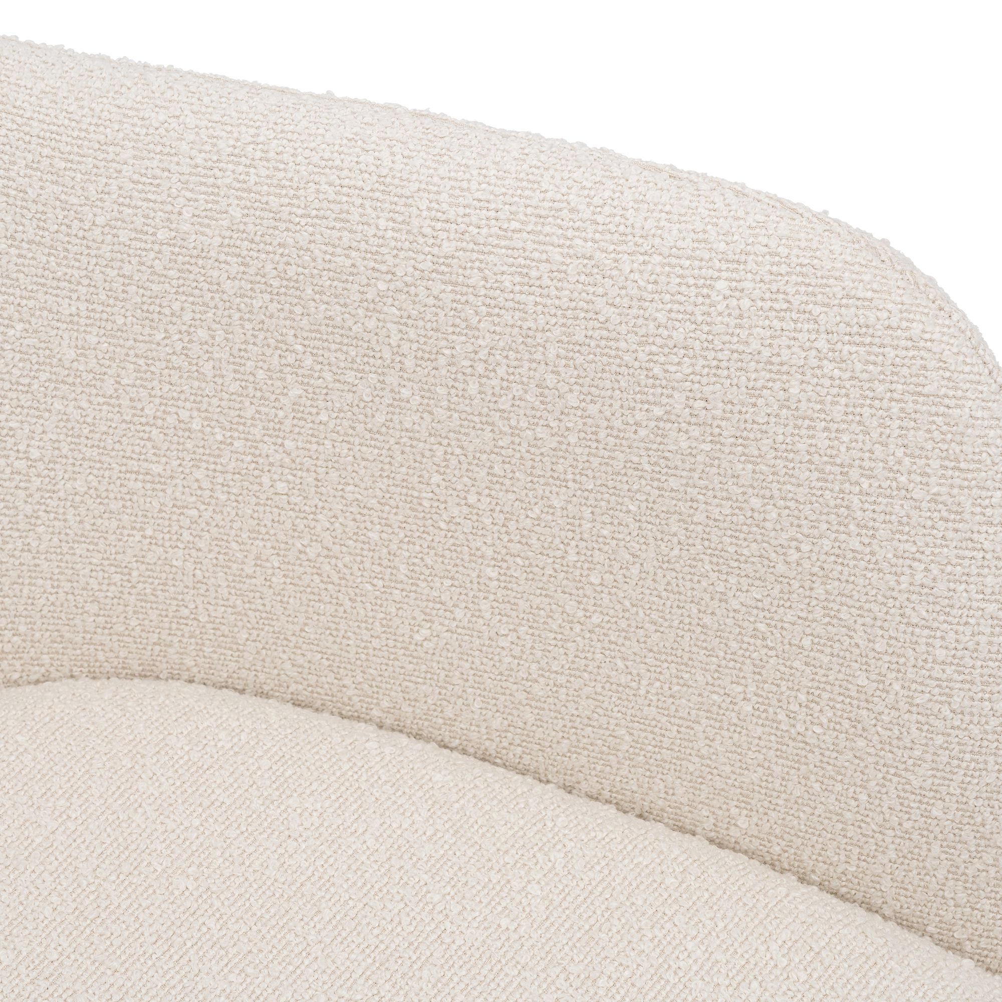 Esszimmerstuhl Olema Stoff Teddy, creme