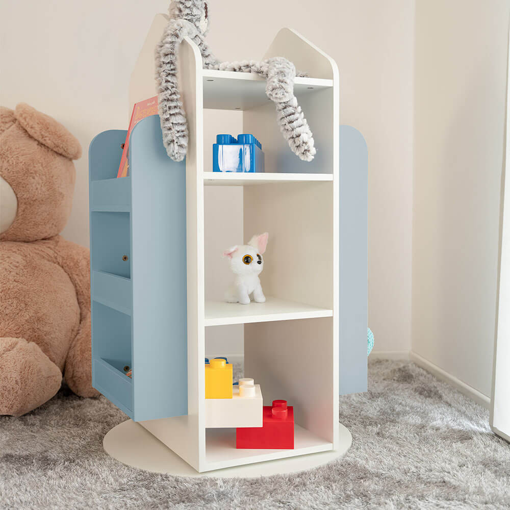 Kinderregal drehbar JUNA - 60 x 60 cm Blau