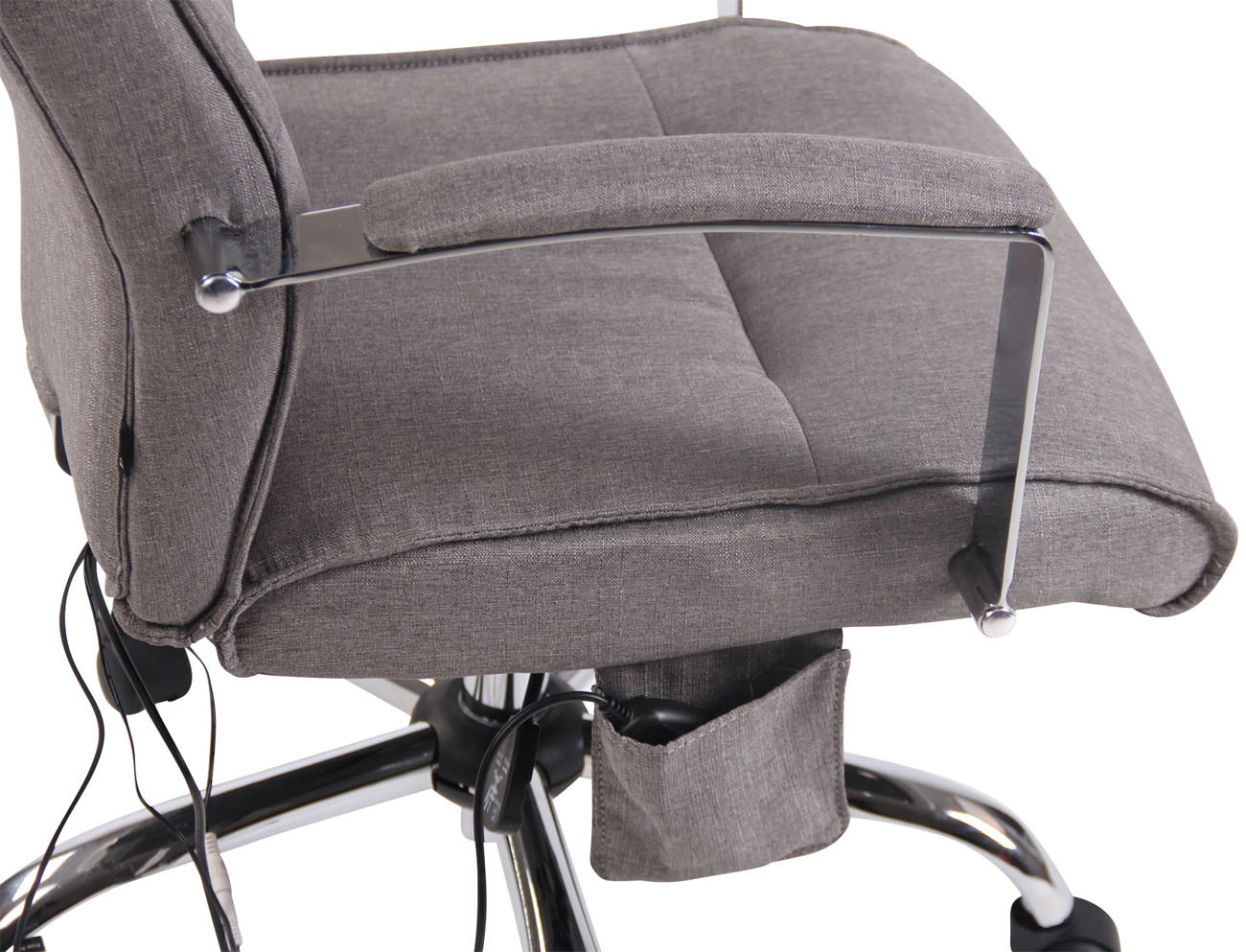 Bürostuhl Portland Stoff mit Massagefunktion, grau