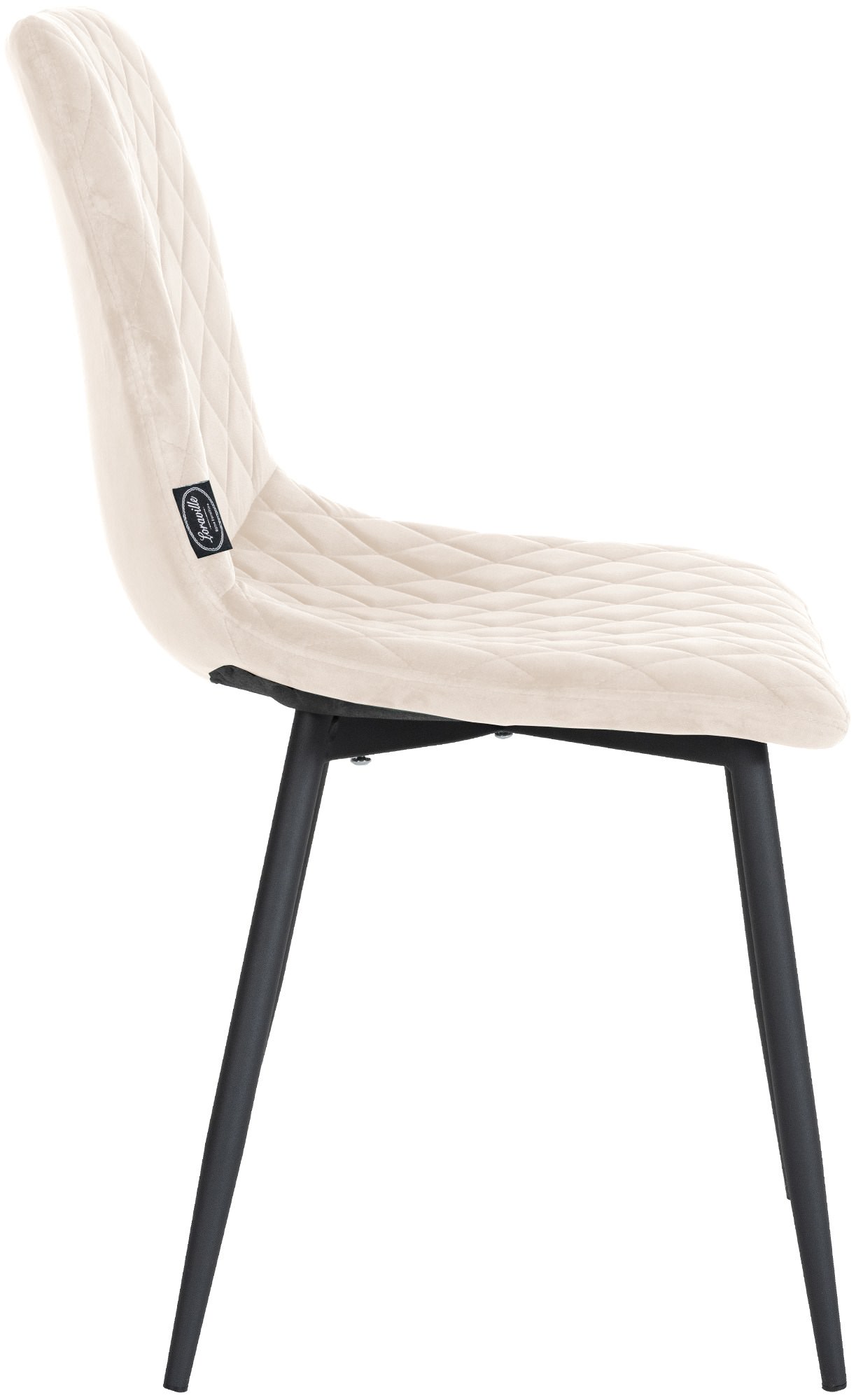 4er Set Stühle Telde Samt, creme