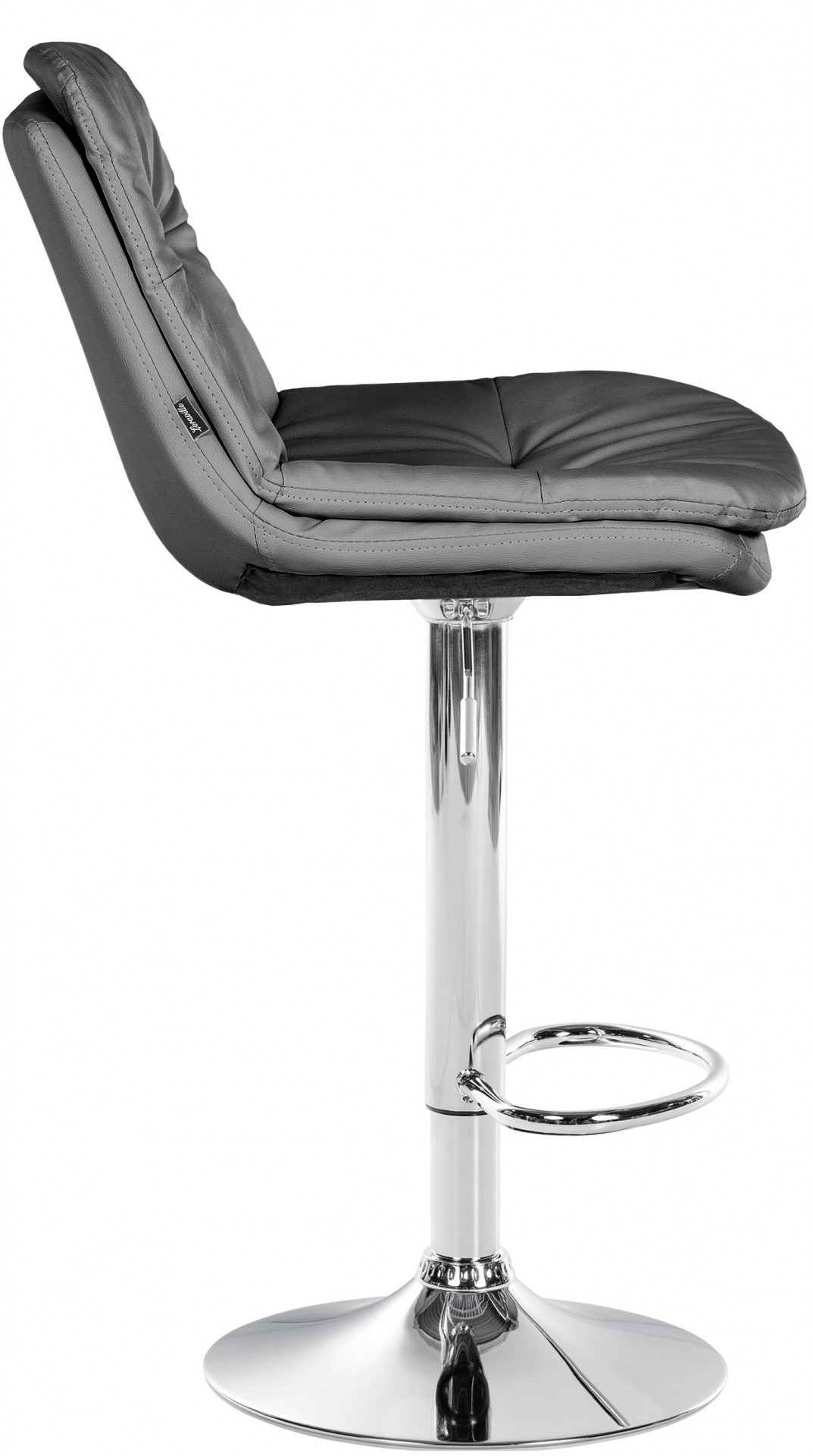 Barhocker Laurel Kunstleder chrom, grau