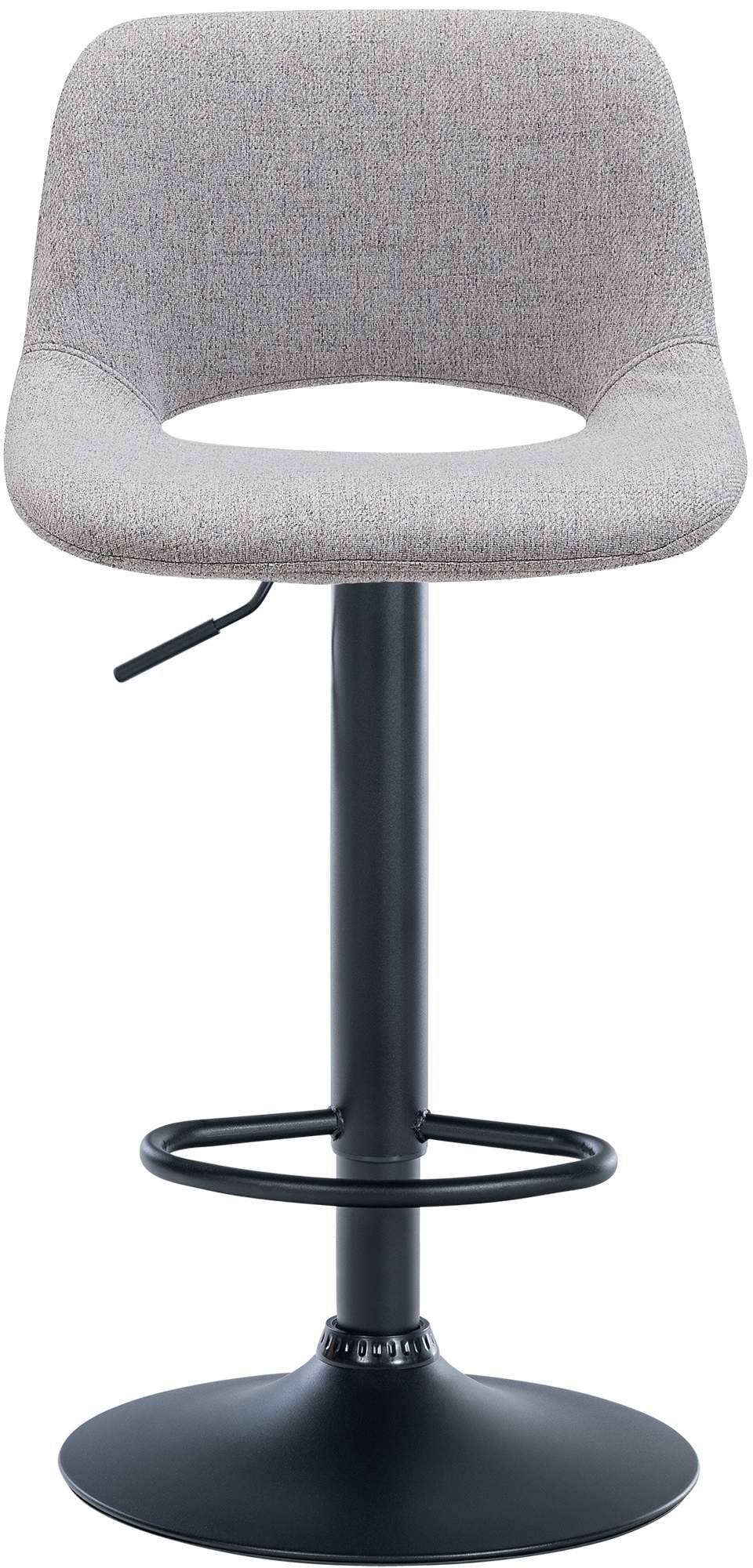 Barhocker Camden Stoff schwarz, hellgrau