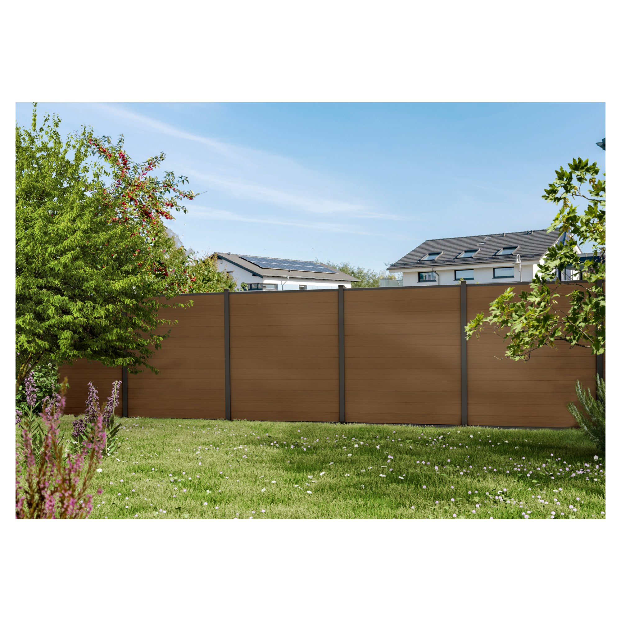 MAX WPC-Steckzaun, teak, 150 x 20 x 1790 mm, coextrudiert