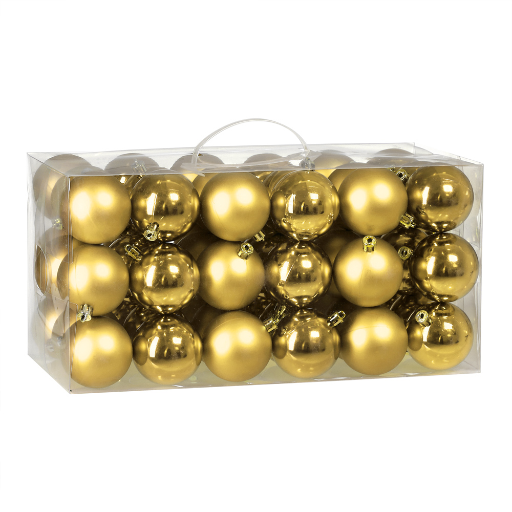 Weihnachtskugeln Gold 54-tlg in matt + glänzend