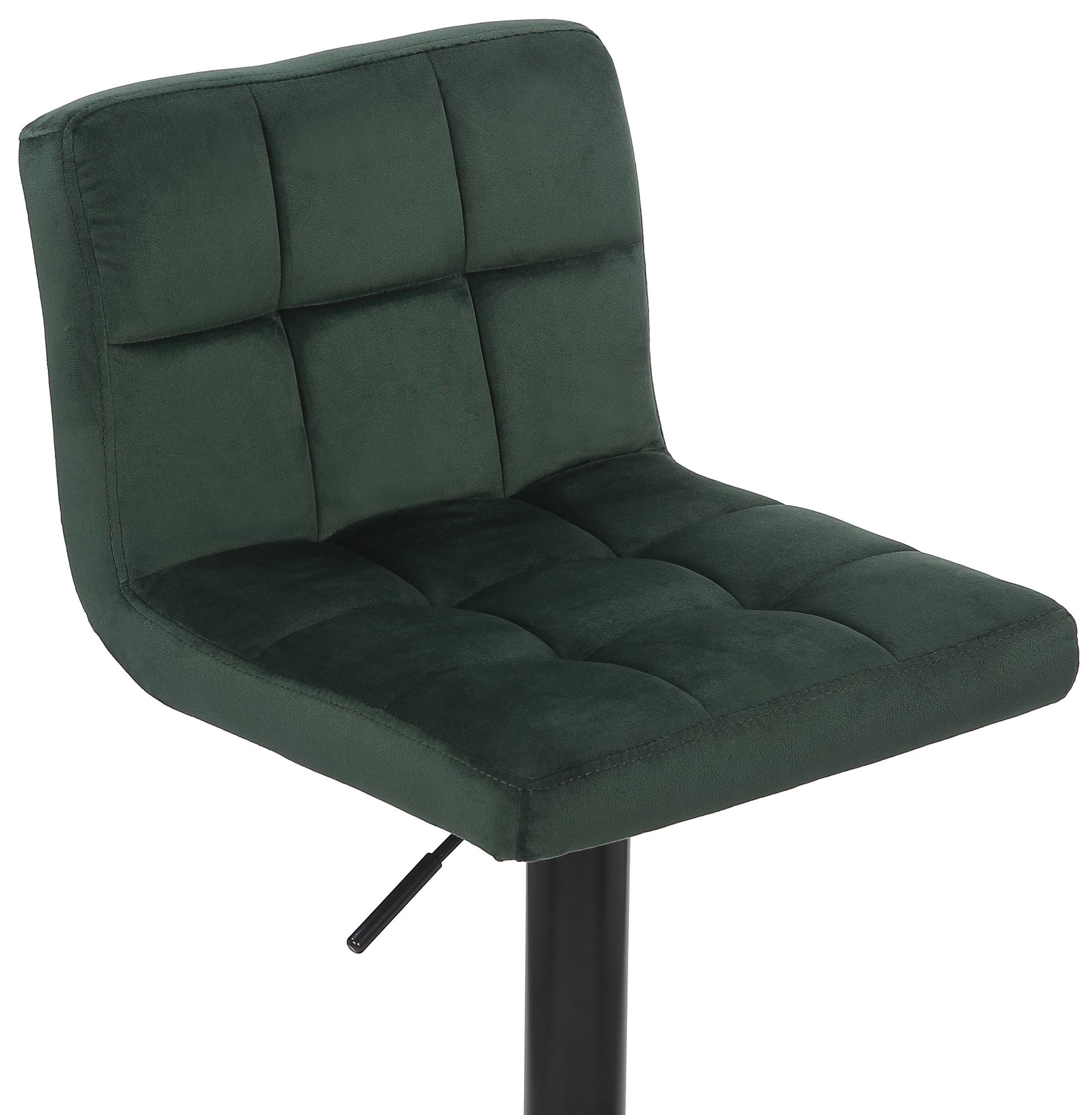 4er Set Barhocker Feni Samt, grün