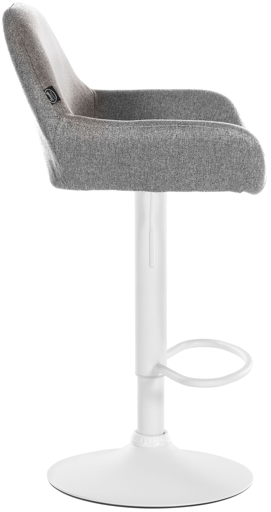Barhocker Braga Stoff weiß, grau