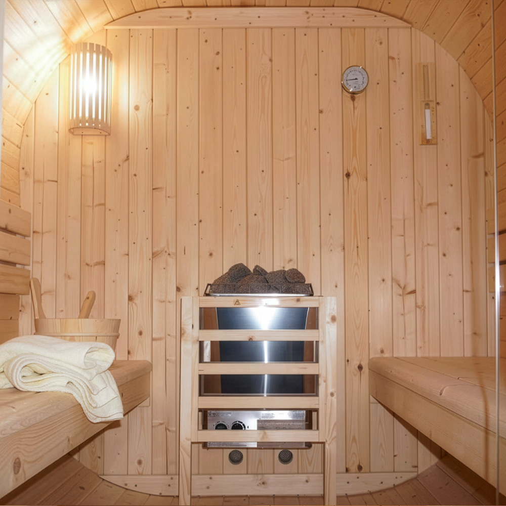 Outdoor Sauna CUBE XL - 194 x 220 cm für 6 Personen