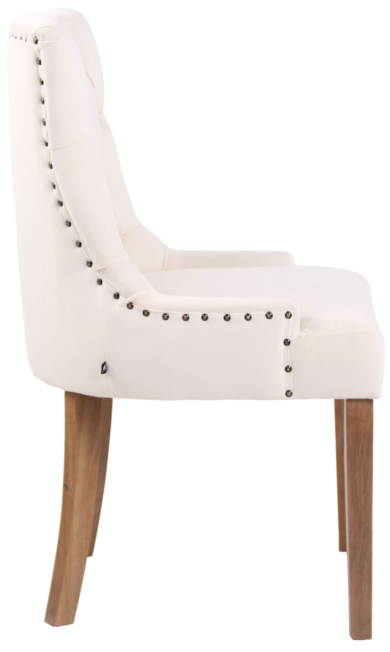 Esszimmerstuhl Aberdeen Samt antik-hell, creme