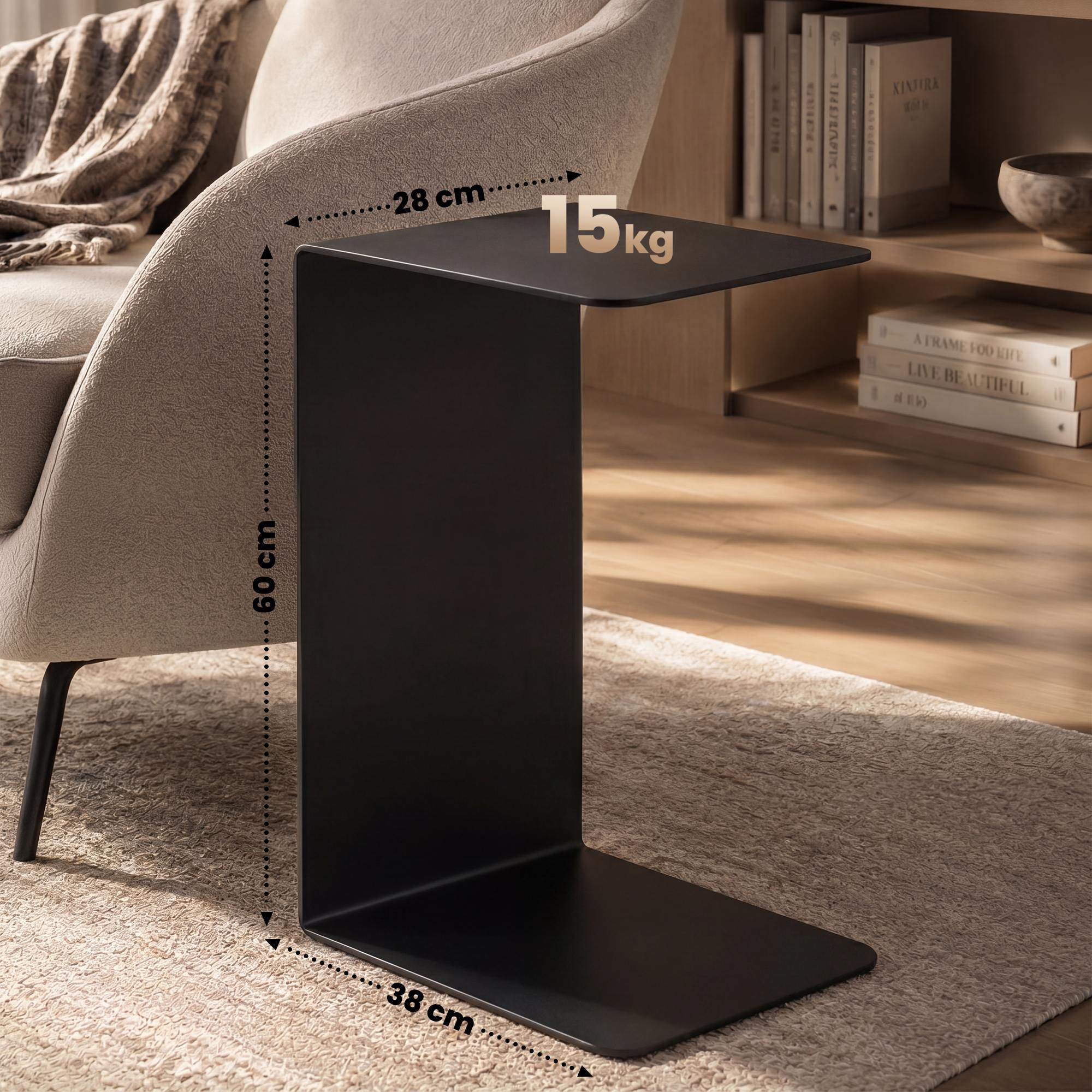 Beistelltisch Selby 60 cm, schwarz