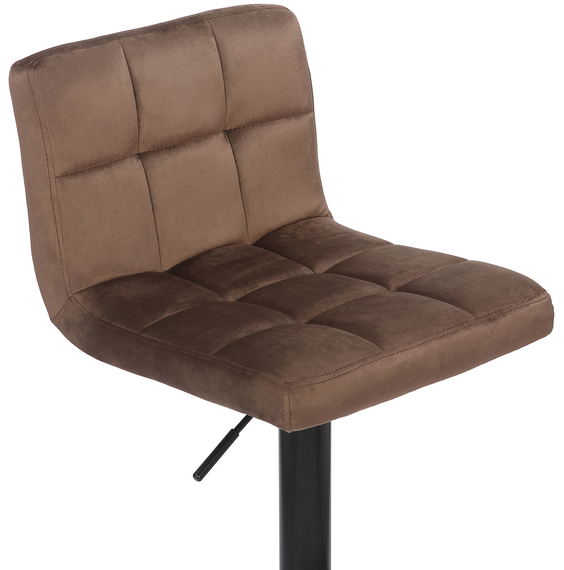 2er Set Barhocker Feni Samt, braun