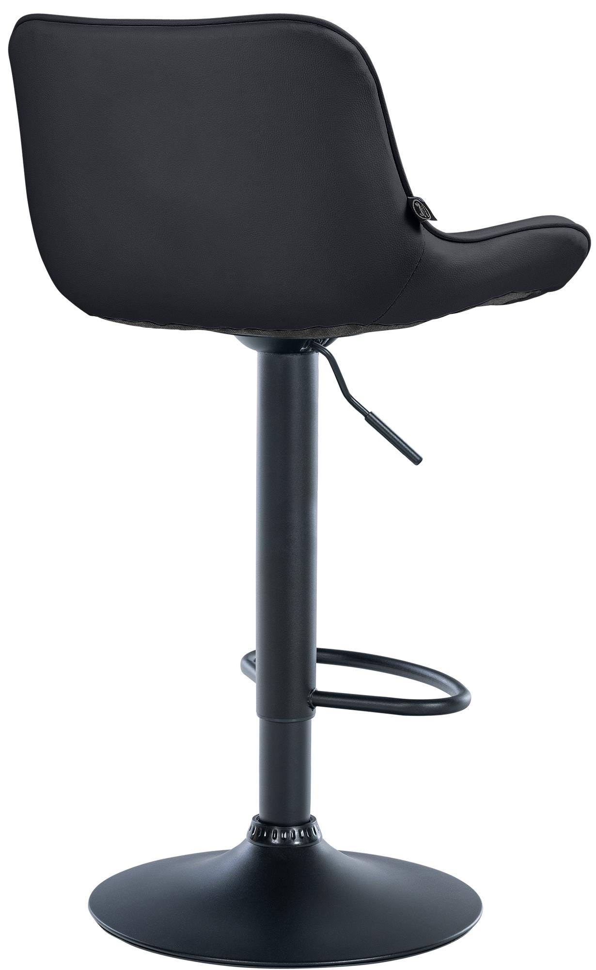 2er Set Barhocker Vonore Kunstleder schwarz, schwarz