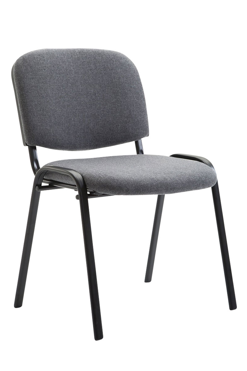 4er Set Besucherstuhl Ken Stoff, grau