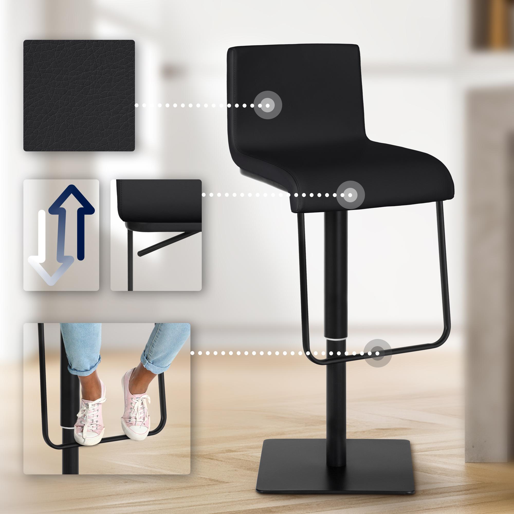 Barhocker Limon B, schwarz
