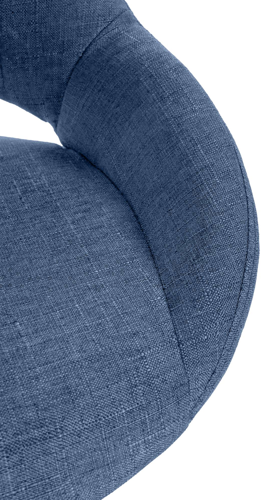 2er Set Barhocker Milet Stoff W, blau