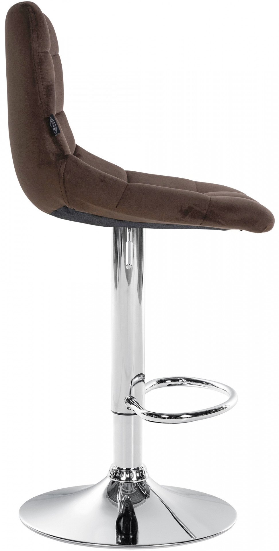 Barhocker Jerry Samt chrom, braun