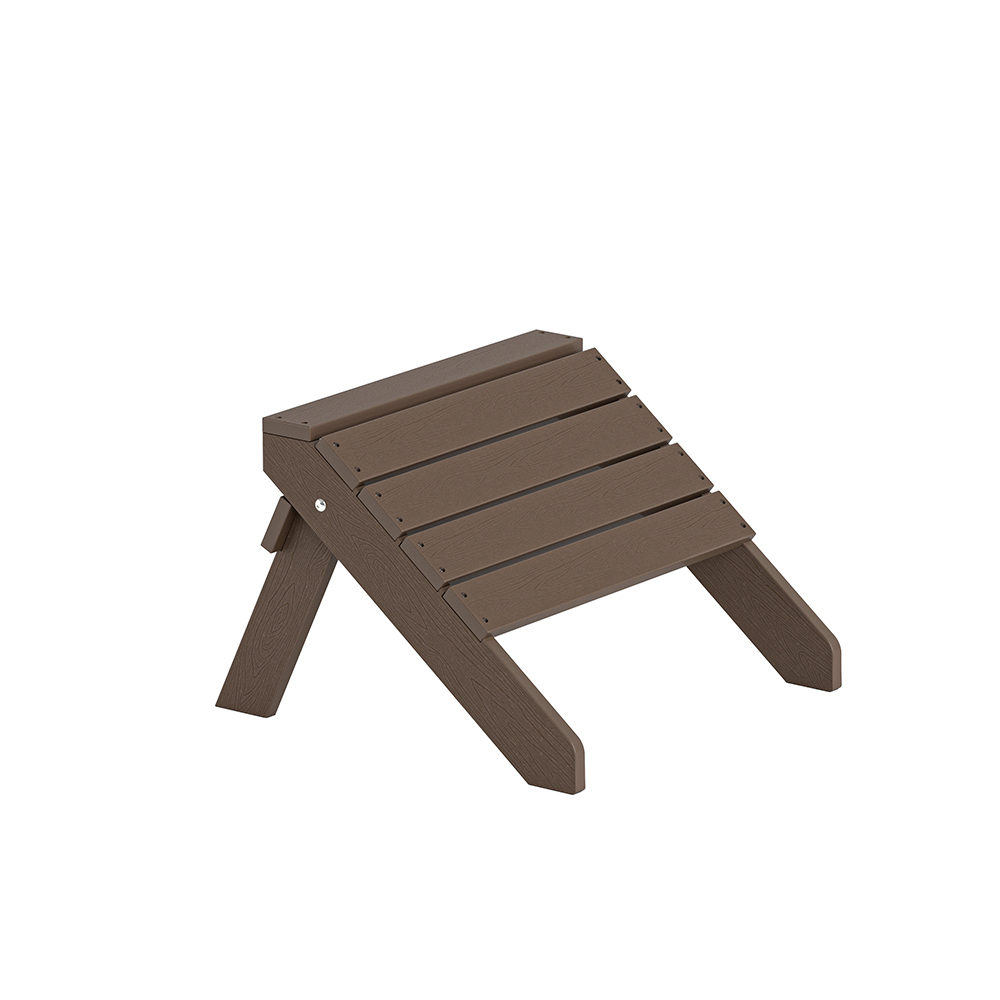 Gartenstuhl FAREA inkl. Hocker – Schwarz- Braun