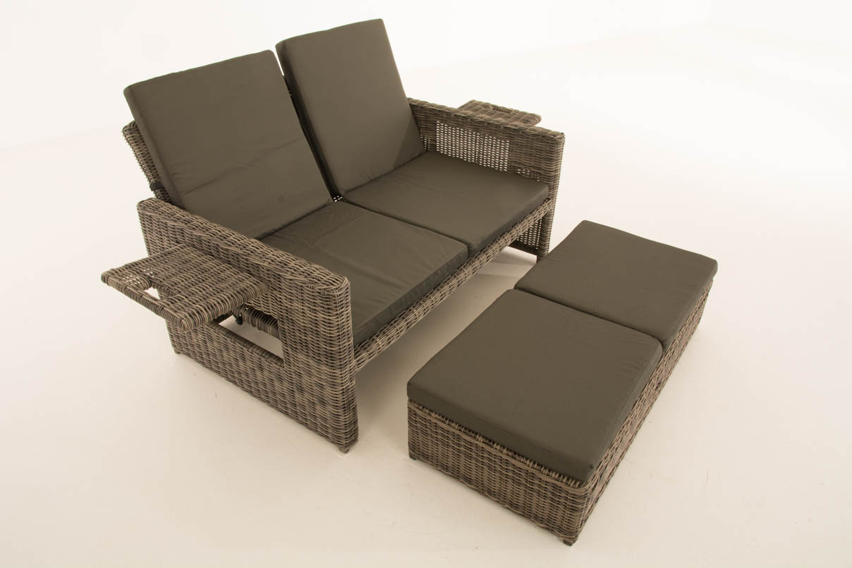 Sofa Ancona Anthrazit 5mm, grau-meliert