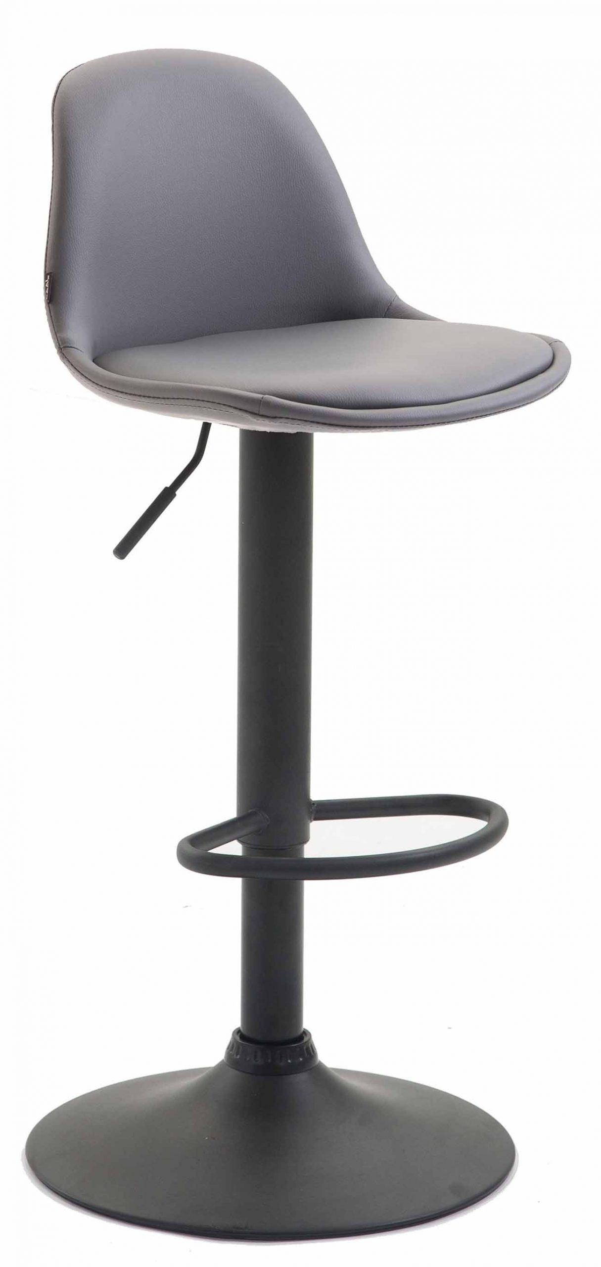 Barhocker Kiel Vollgepolstert Kunstleder schwarz, grau
