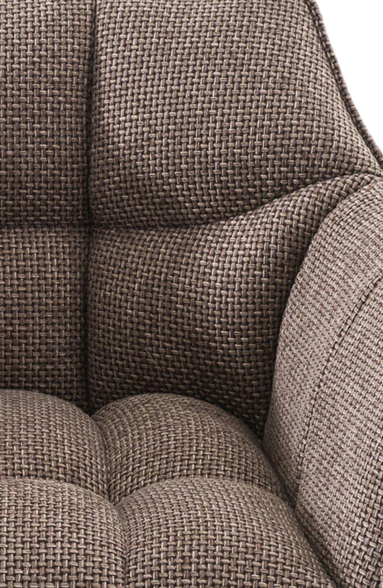Barhocker Damaso B Stoff mit 4-Fuß Gestell, terrabraun