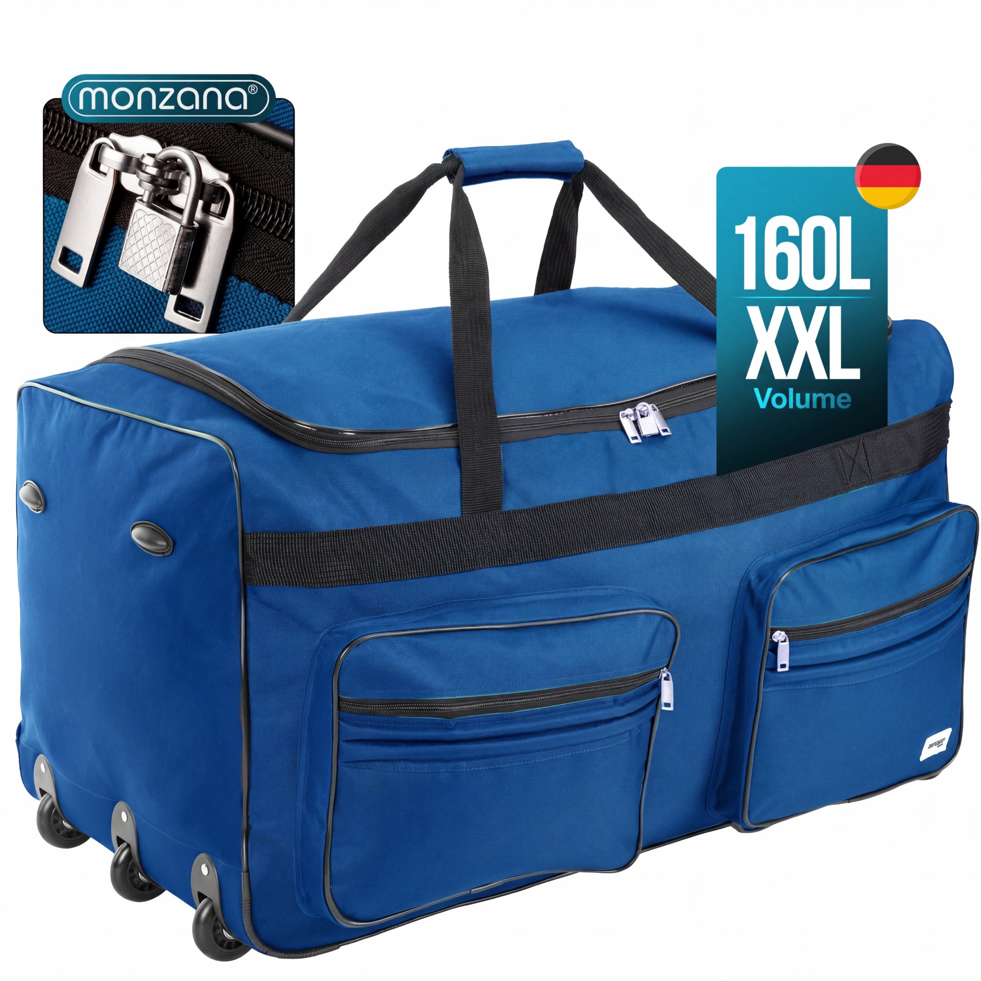 Rollenreisetasche XXL Blau 160L
