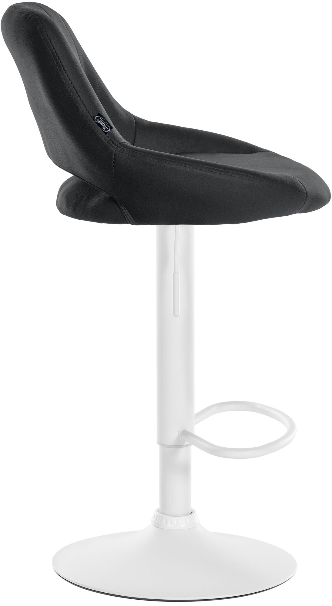 Barhocker Milet Kunstleder weiß, schwarz