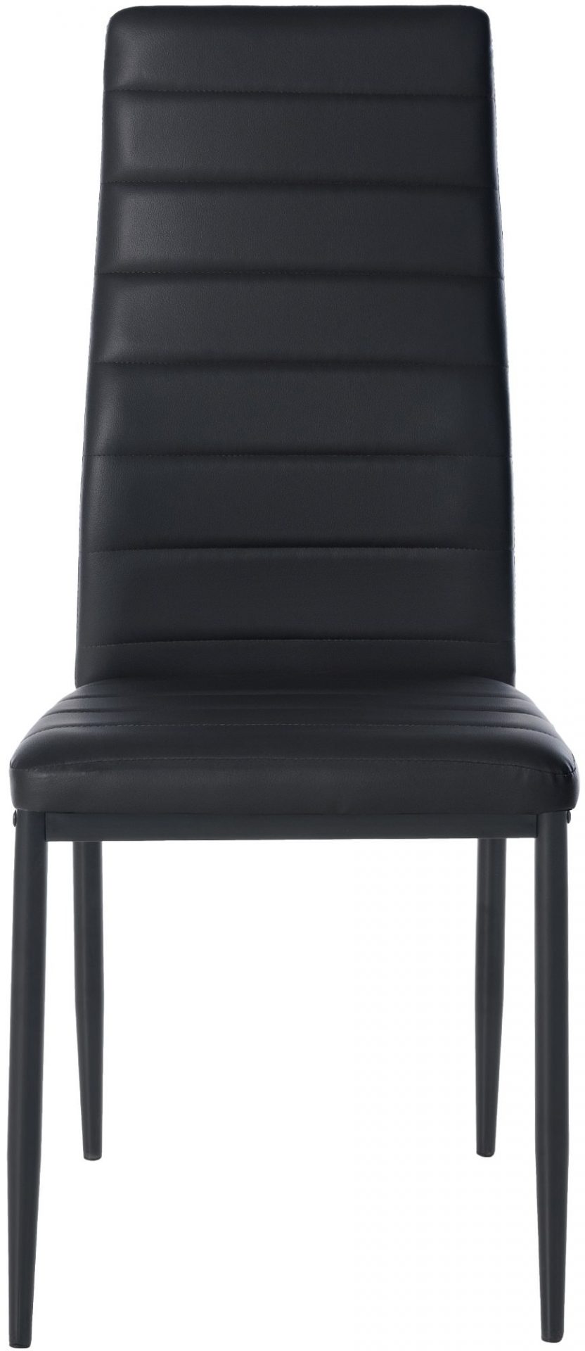 4er Set Esszimmerstühle Mayfair Kunstleder, schwarz