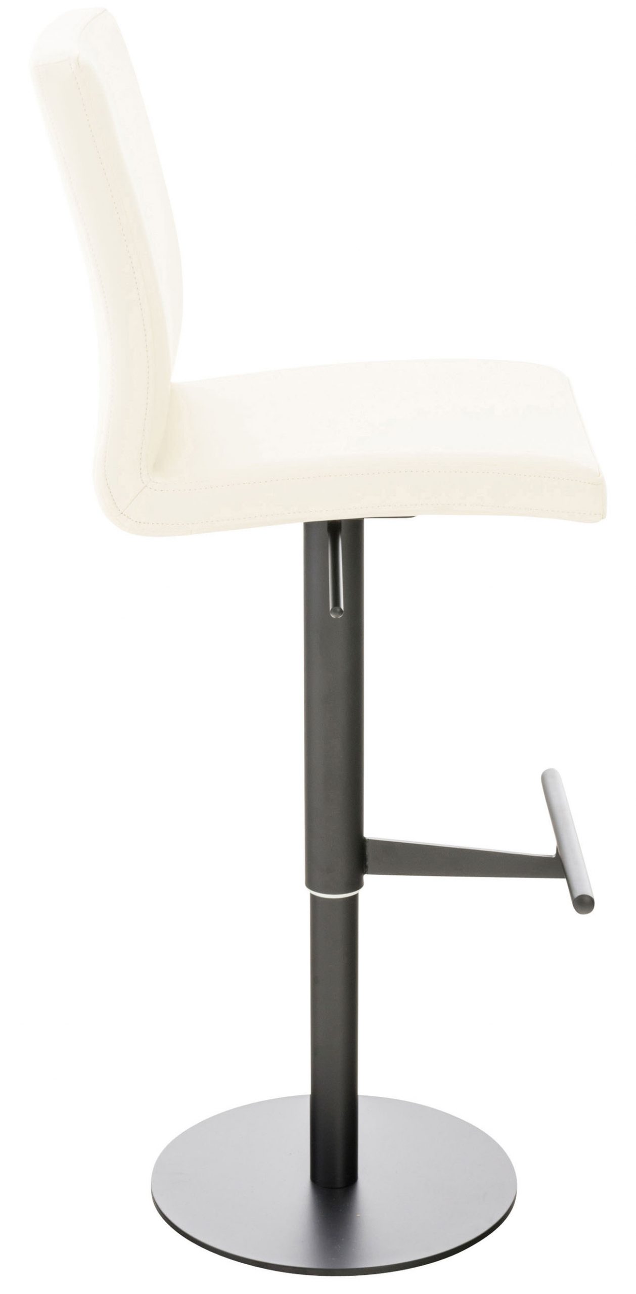 2er Set Barhocker Cadiz Kunstleder schwarz, creme
