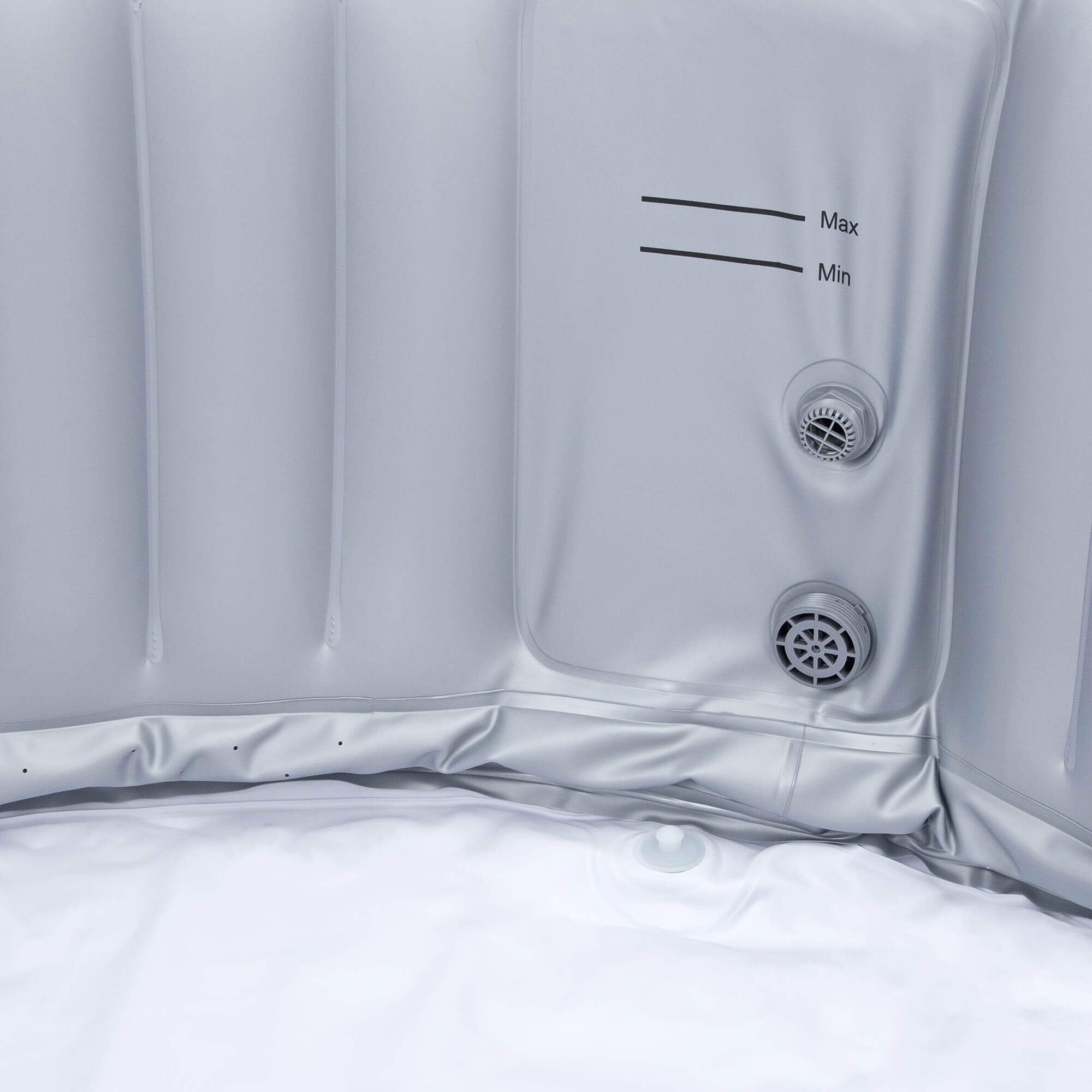 Outdoor Whirlpool aufblasbar SPLASH inkl. Abdeckung - Ø208 cm 6 Personen Uni Grau