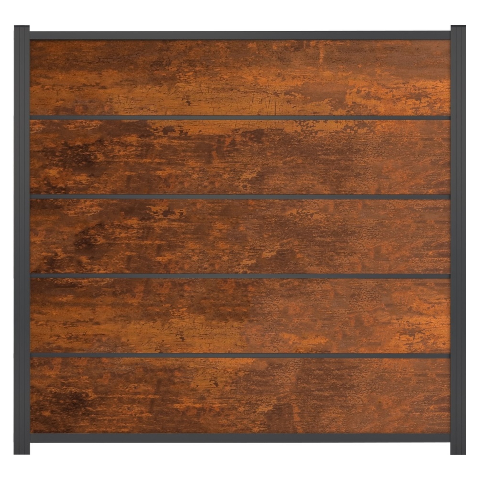 FARÖ-Serie HPL-Steckzaunsystem, Zaunlamelle DEKO-ROST, 6 x 329 x 1792 mm