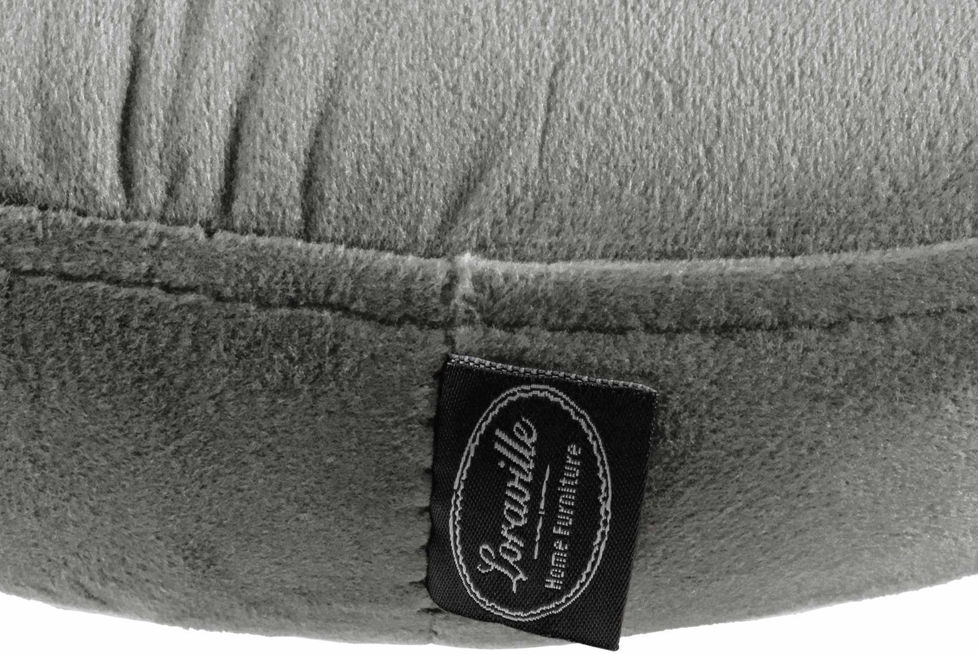 2er Set Barhocker Ponte Samt chrom, grau