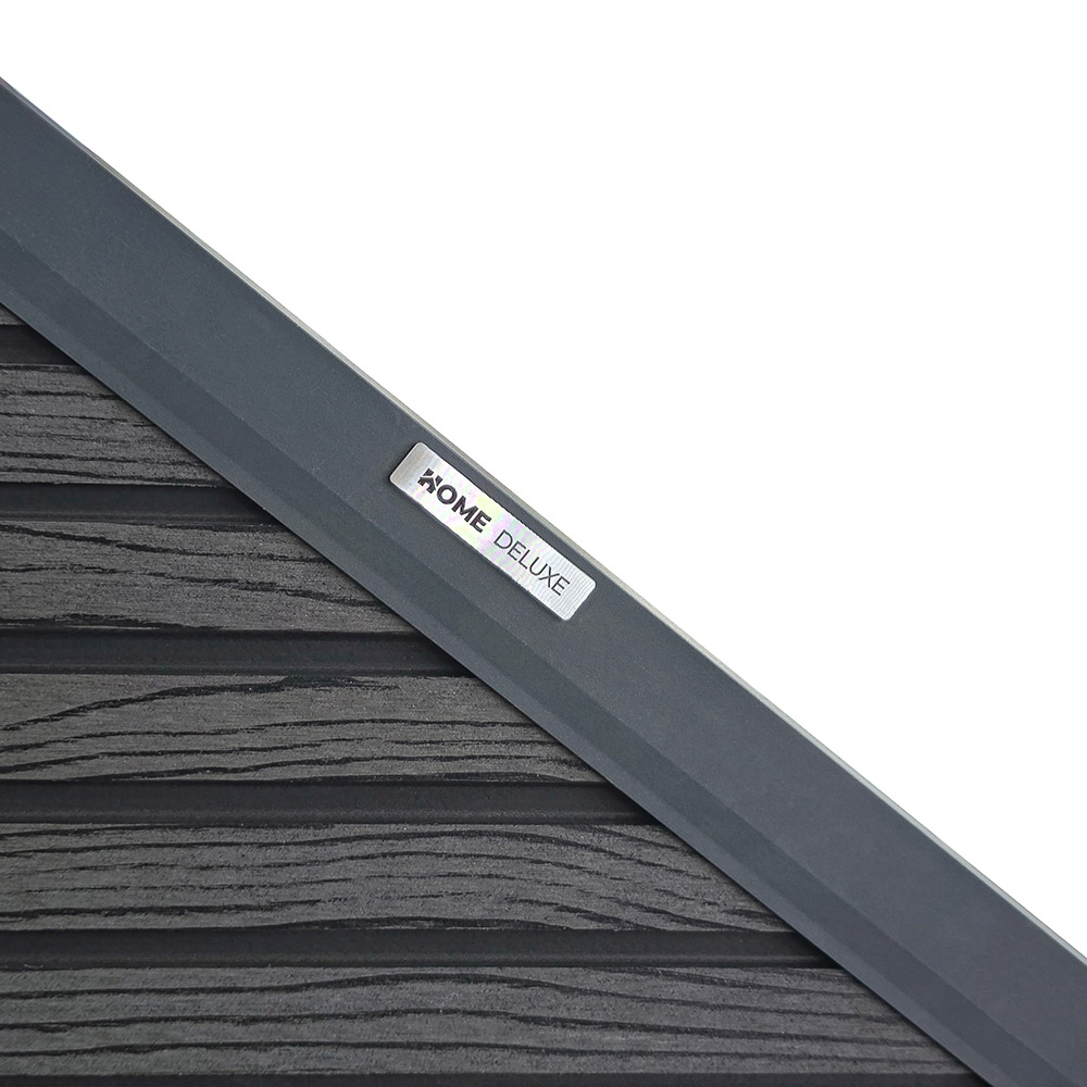 WPC Sichtschutzzaun Schrägelement CALLADO PREMIUM Horizontale Paneele - Höhe: 185 cm