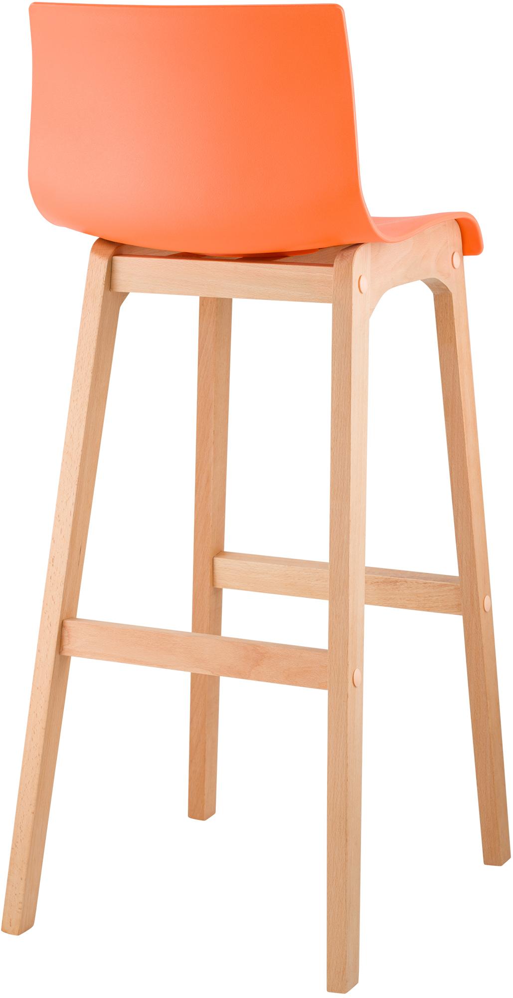 Barhocker Hoover Natura 4-Fuß Gestell, orange