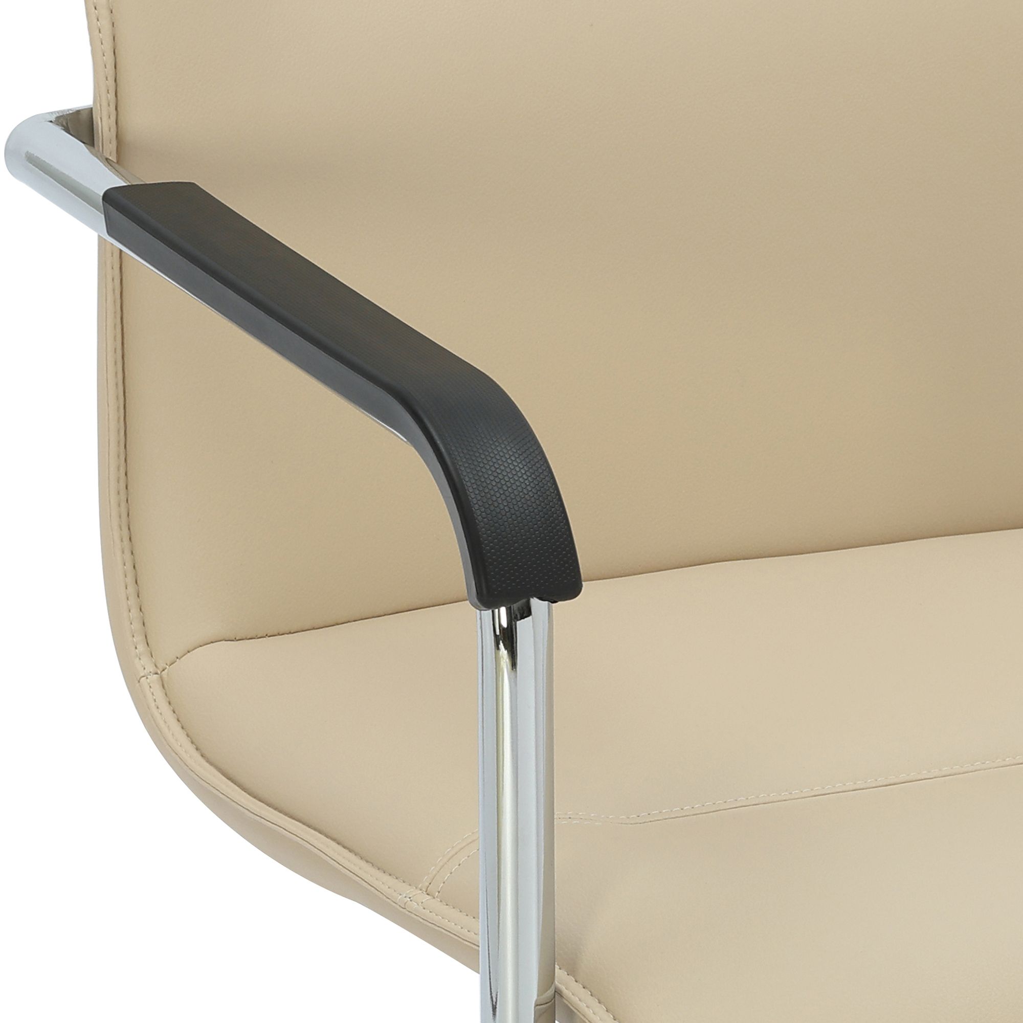 2er Set Besucherstuhl Seattle, creme