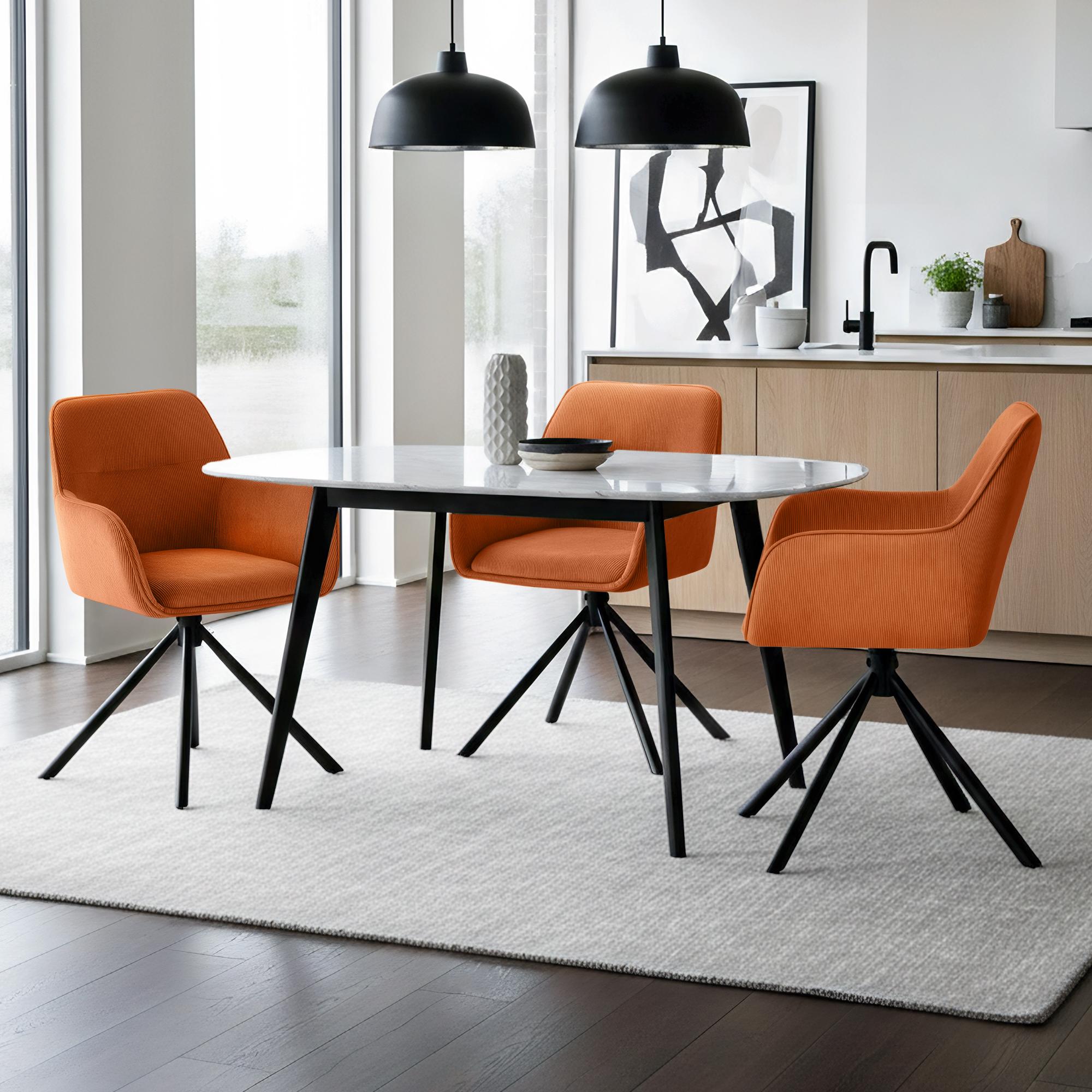 Stuhl Tipton Cord, orange