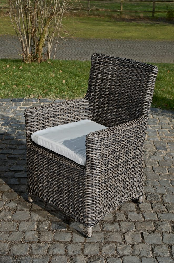 Stuhl Fontana / Sankt Marlo Cremeweiss 5mm, grau-meliert