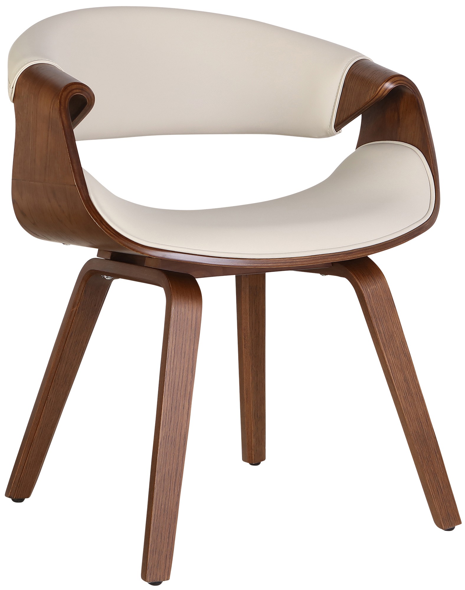 Esszimmerstuhl Foley Kunstleder Eiche, creme