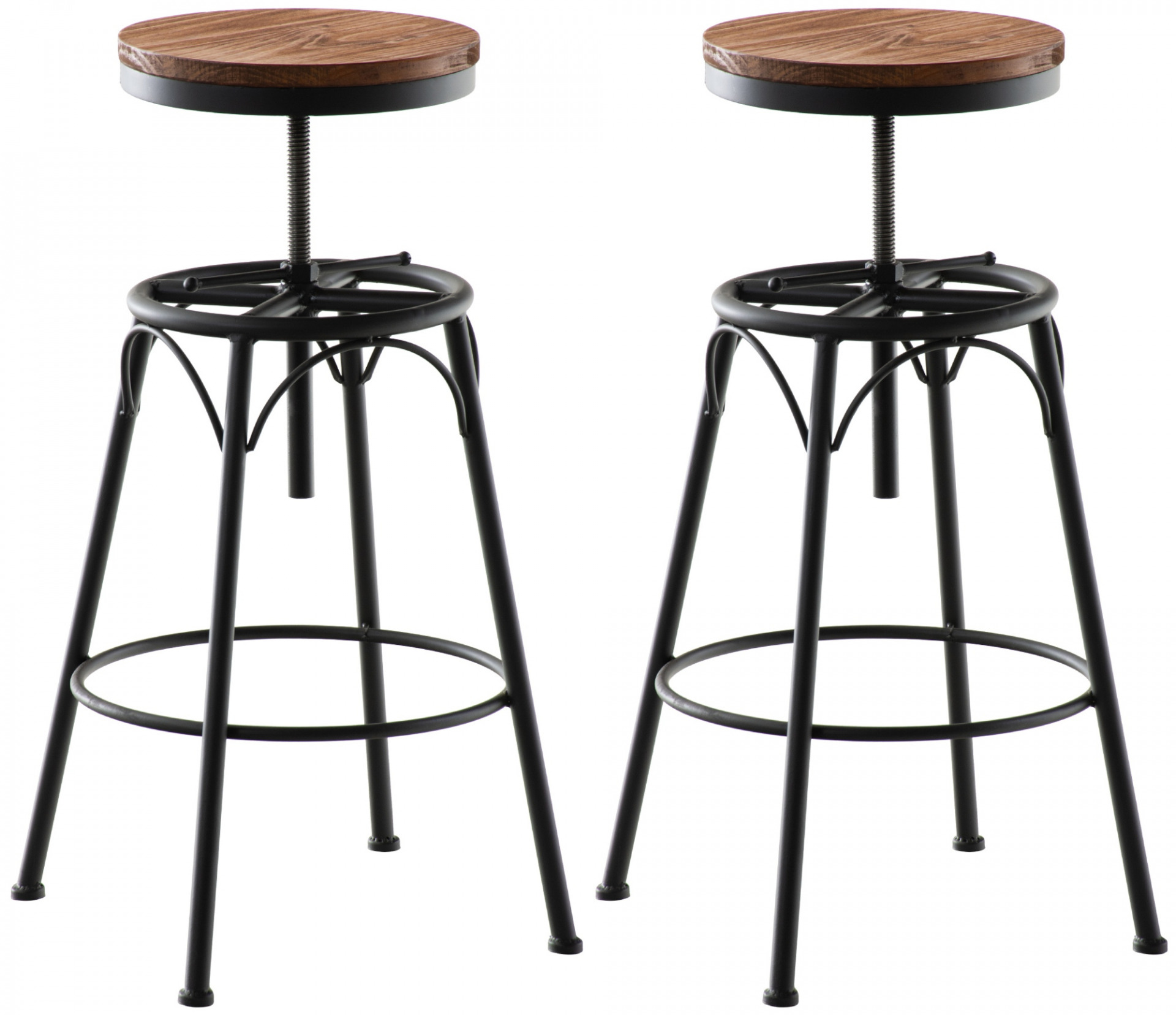 2er Set Barhocker Beam, schwarz
