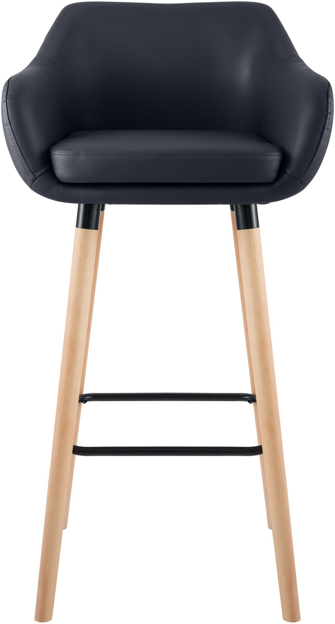 Barhocker Grant Kunstleder, schwarz