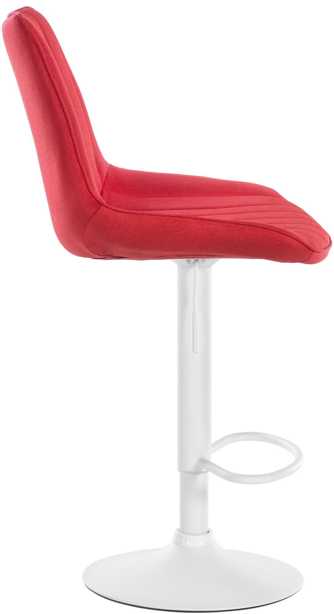 Barhocker Toni Stoff weiß, rot