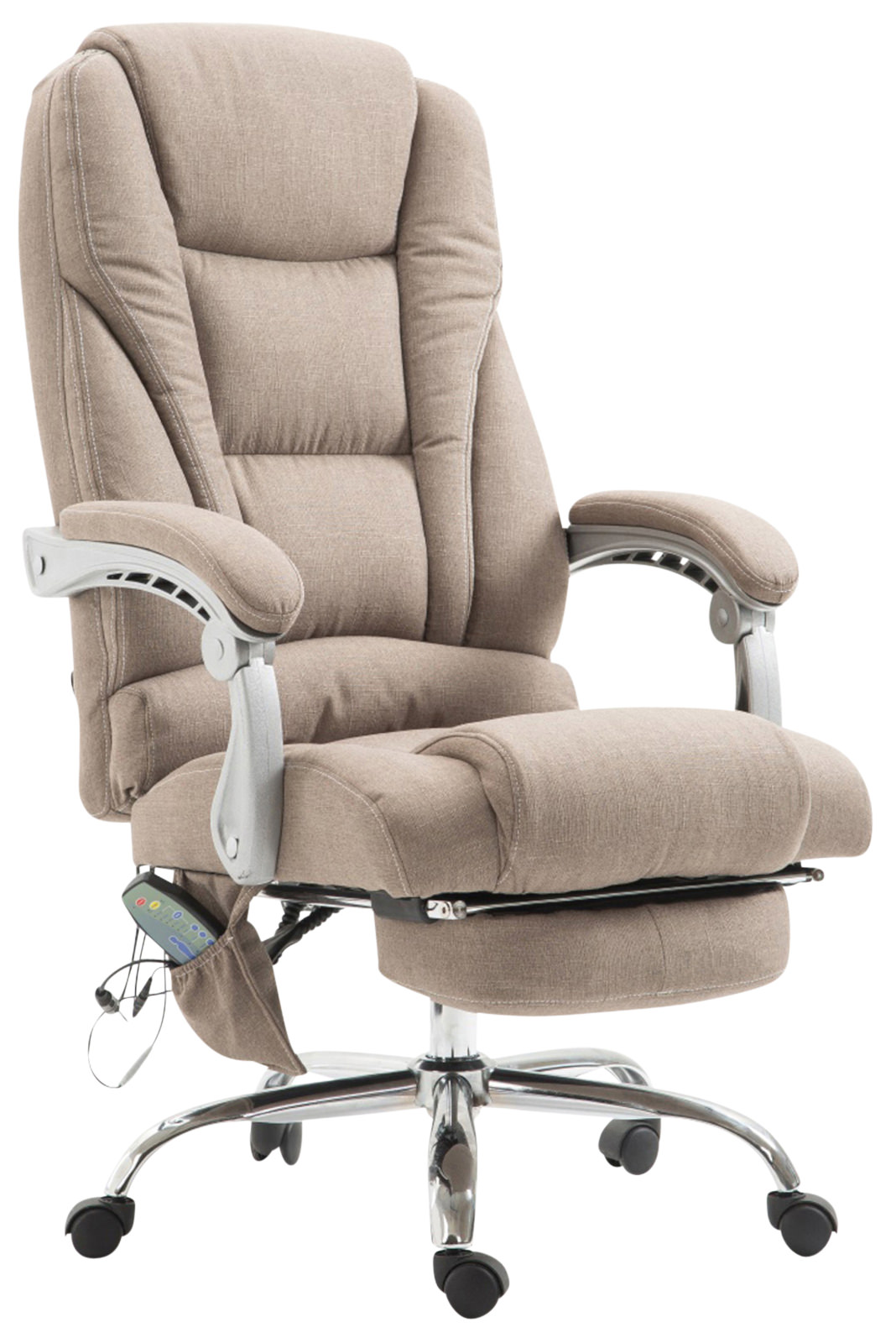 Bürostuhl Pacific Stoff mit Massagefunktion, taupe