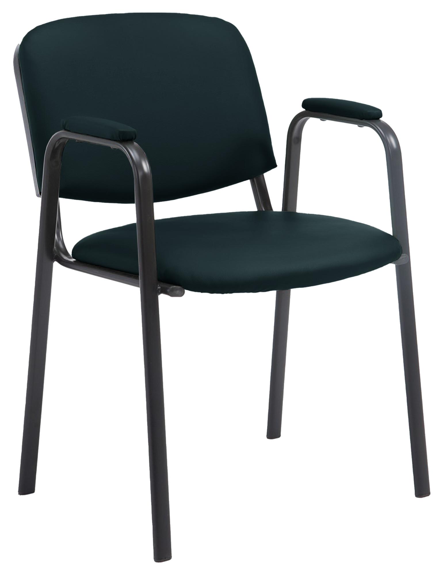 Besucherstuhl Ken PRO Kunstleder, schwarz