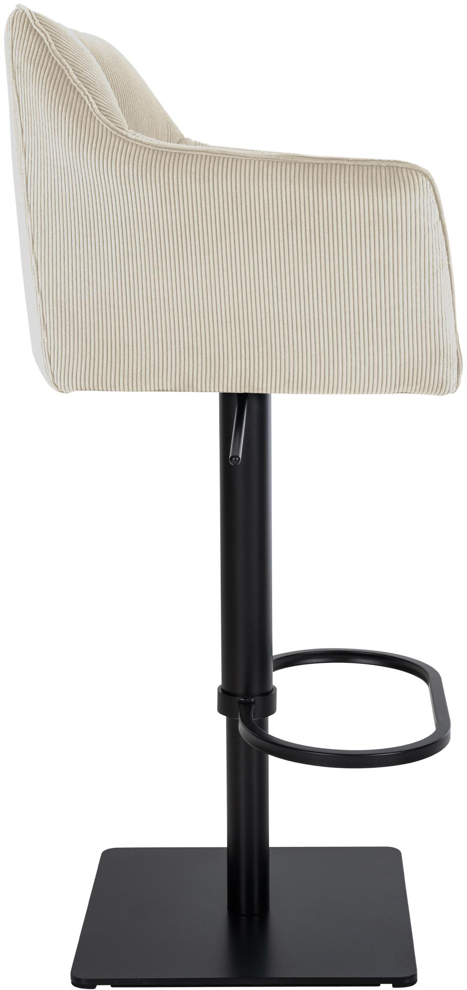 Barhocker Damaso B Cord, creme