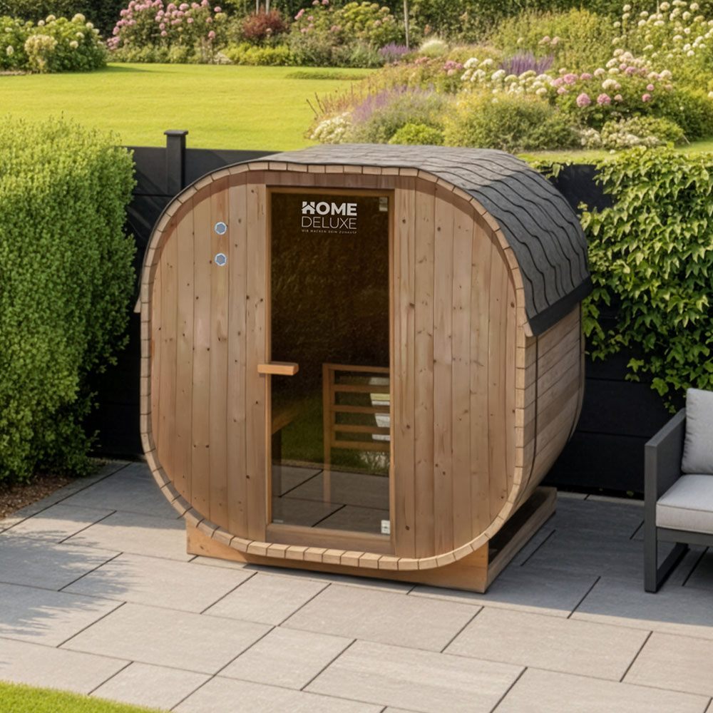 Outdoor Sauna CUBE L - 194 x 180 cm für 4 Personen