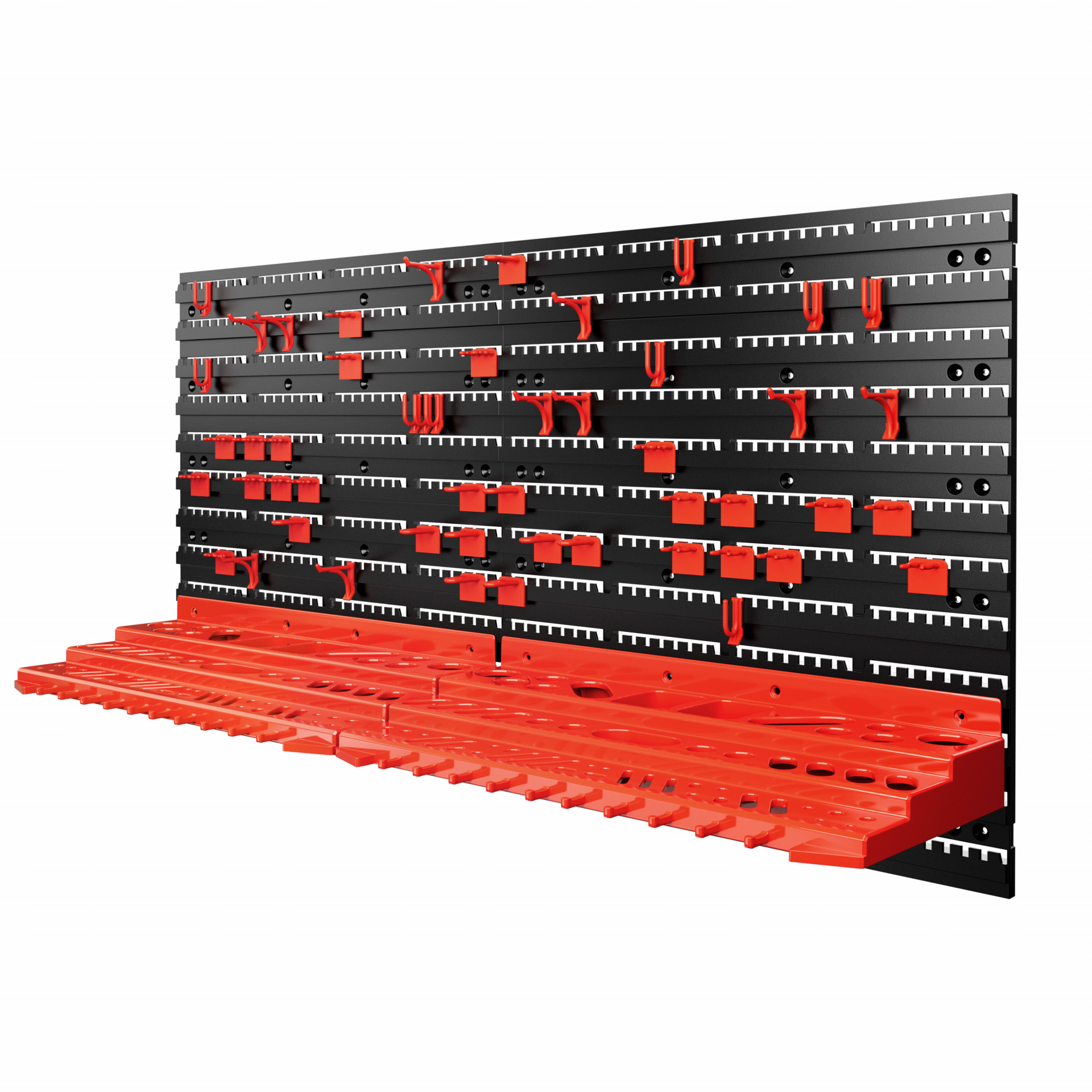 Werkzeugwand Schwarz/Rot 54-tlg 95x54cm