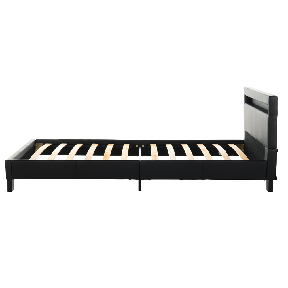 LED Bett ASTRO - 90 x 200 cm Schwarz