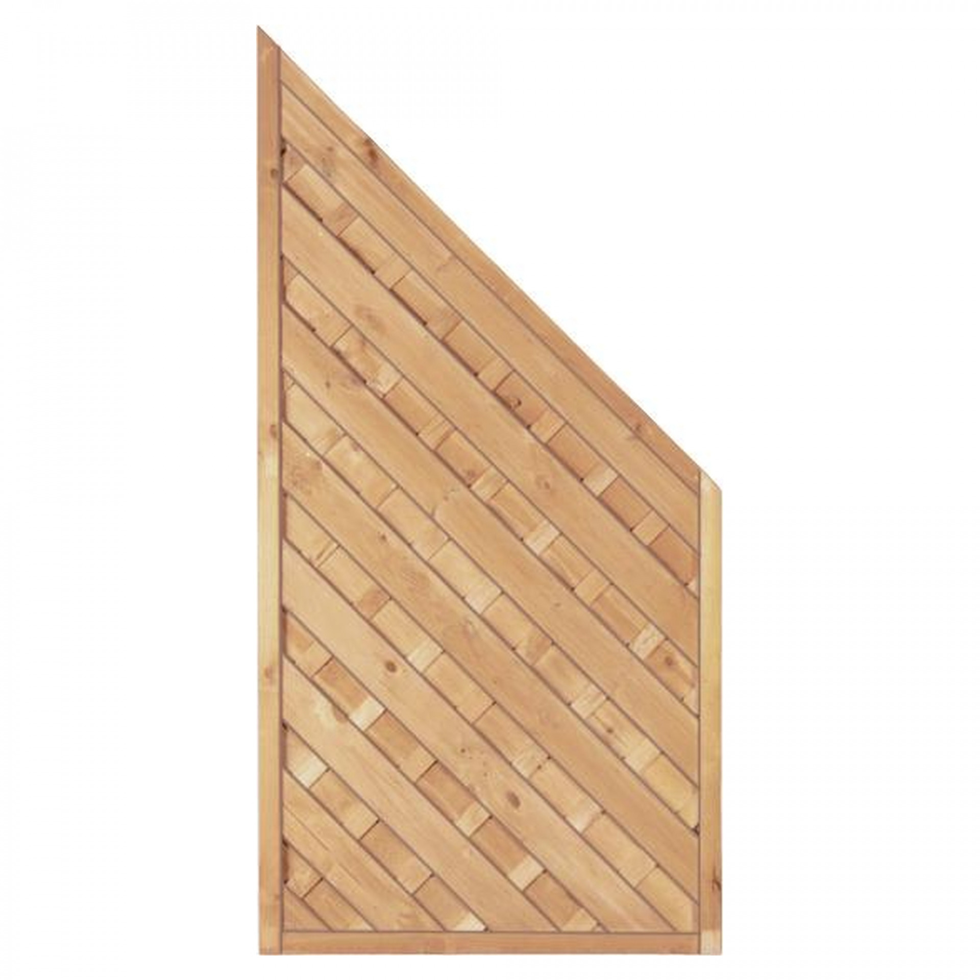 Maxi-Diagonal Ecke 90 x 180/90 cm, Rahmen 45/45 mm, kdi grün, Lamellen geriffelt & geschraubt