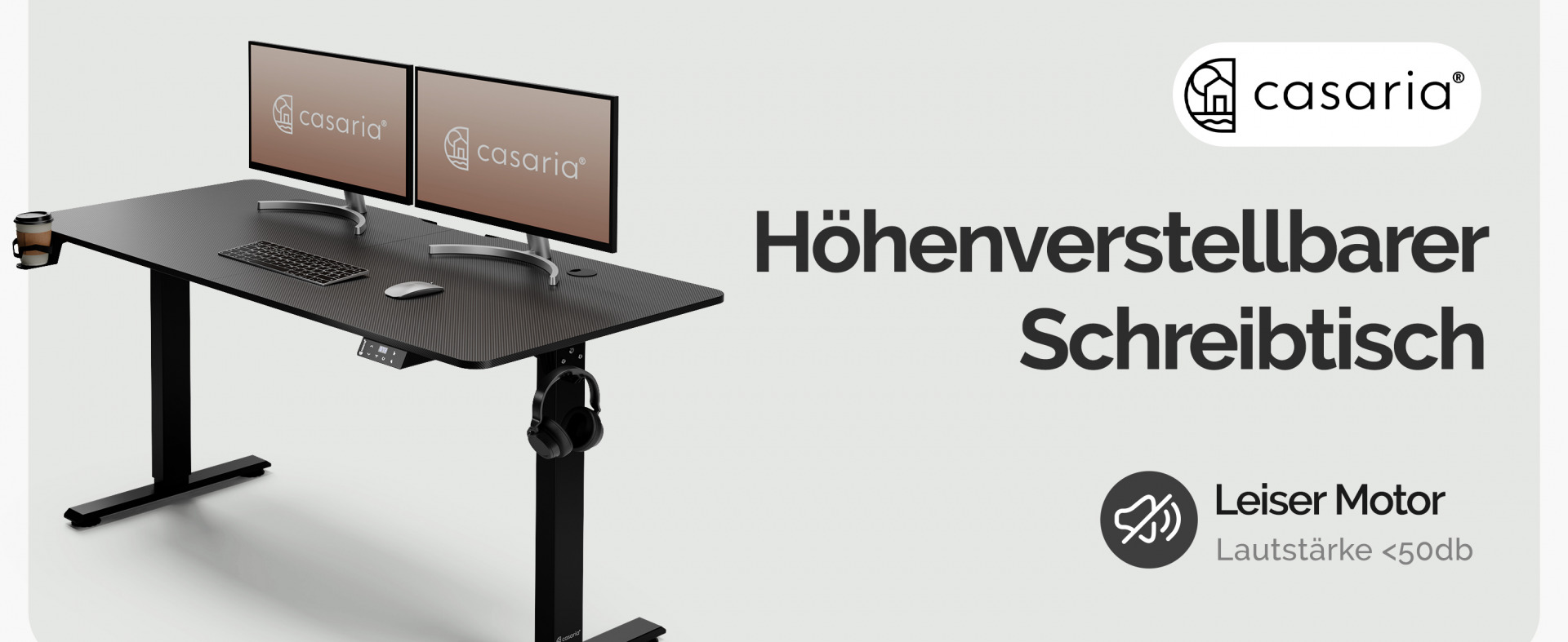 Höhenverstellbarer Schreibtisch Schwarz 140x60x73-118cm