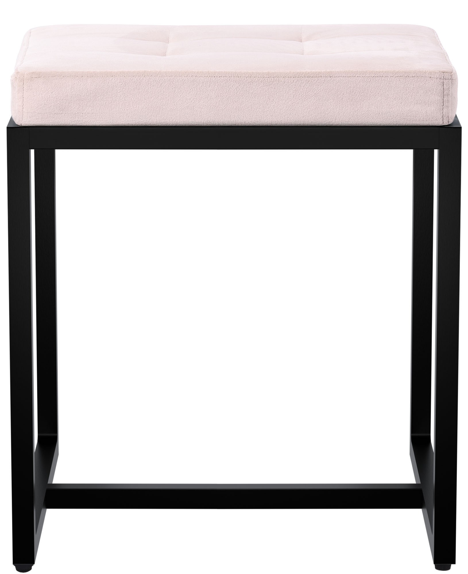 Sitzhocker Barci B Samt, creme