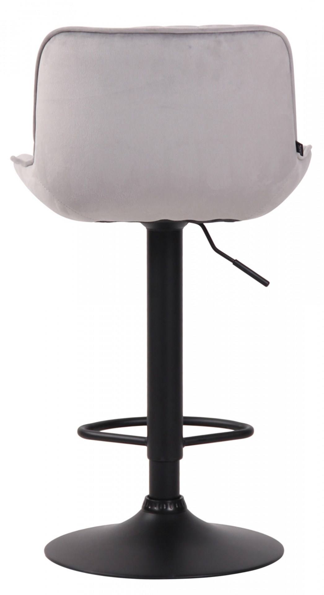 Barhocker Lentini Samt schwarz, grau